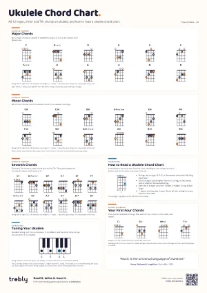 The Ukulele Chord Chart poster
